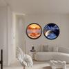 3D Dynamic Sand Art Liquid Motion, Round Glass,Moving Sand Art Picture Sandscapes In Motion Round Glass 3D Deep Sea Sandscape In Motion Display Flowing Sand Frame Relaxing Desktop Home Office ( Color view 4