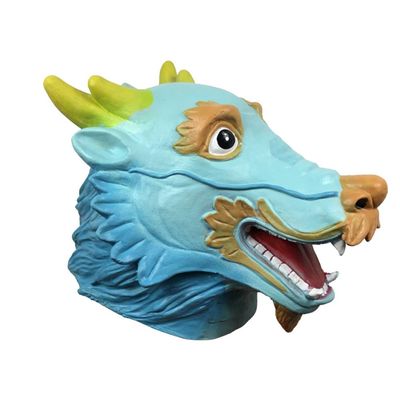 Chinese Dragon Head Mask Halloween Party Great Costume Full Face Masks Animal Latex Mask Cosplay Dress Up Costume Props