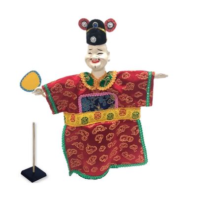 A-ONE Oriental Doll Clown Role Asian Doll Ornament, Low Official Position Chou Role Hand Glove Puppet for Souvenir Gifts Indoor Home Decoration SW14