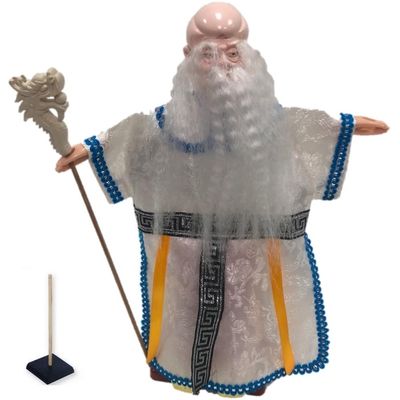 A-ONE Handicraft Longevity God Happiness Palmar Hand Puppet Show, The Old Man of The South Pole Traditional Fairy Tales for Collectibles Home Decoration U02