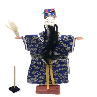 A-ONE Asian Kongming God Hand Puppet, Zhuge Liang Historical Figure Doll for Souvenir Home Decor Restaurant Bedroom Decorations U04