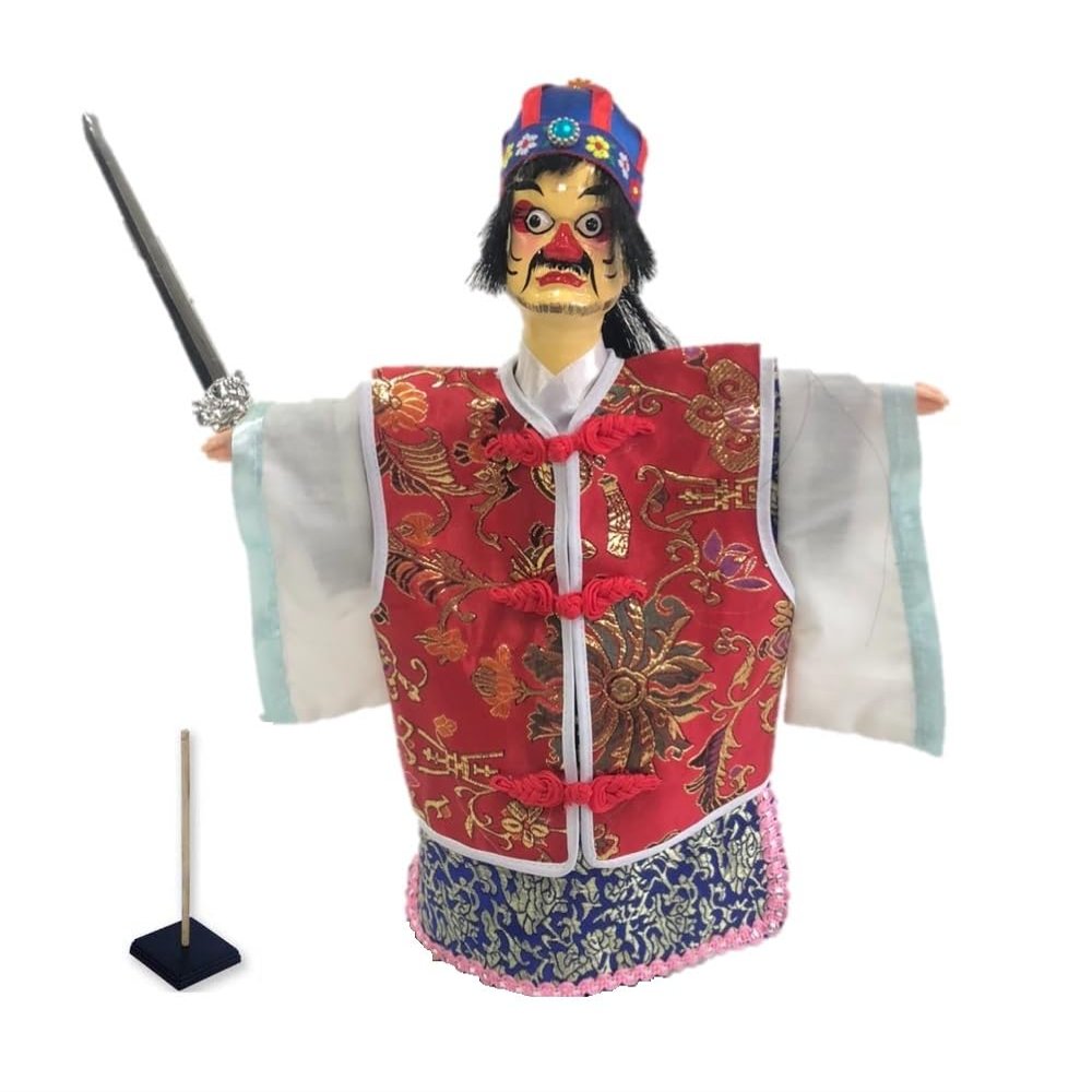 A-ONE Handcraft Glove Puppetry Comedic Figure Master Strategist, Chinese Style Interesting Amusing Character for Desktop Dcor Decoration HP08