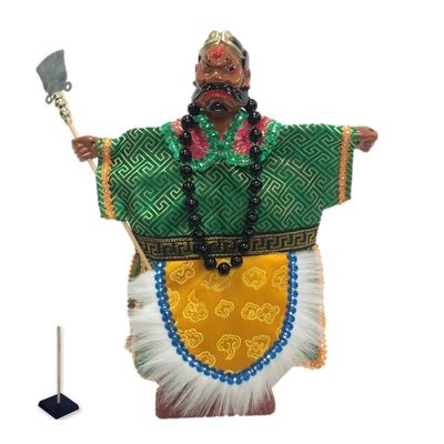 A-ONE Sha Wujing Monk Doll Ornament Vintage Chinese Opera, Sandy Journey to The West Hand Glove Puppet for Home Decor Restaurant Bedroom Decorations U08