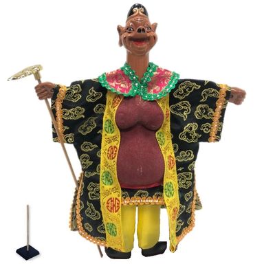 A-ONE Pigsy Hand Puppet Show Chinese Traditional Handicraft, Zhu Bajie Journey to The West Oriental Collectible Doll for Interior Doll for Room Dcor U06
