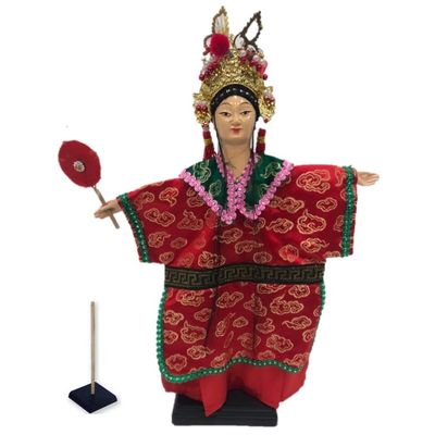 A-ONE Traditional Lore Bride Asian Doll with Beautiful Dress, Collectible Chinese Doll Hand Puppet Set for Home Decor Restaurant Bedroom Decorations L11