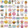 100Pcs Happy Birthday Stickers Pack - Waterproof Vinyl Birthday Party Stickers for Water Bottles, Laptops, Scrapbooking - Colorful Aesthetic Bday Party Decals, DIY Gift Wrapping & Decoration Supplies view 2