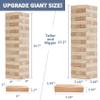 Megwoz Giant Tumble Tower Game - 57 Blocks New Zealand Pine Wooden Stacking Blocks for Kids & Adults, Up to 5FT Tall Indoor/Outdoor Family Games, Birthday Party Games Unique Gifts for for All Ages view 2