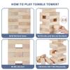 Megwoz Giant Tumble Tower Game - 57 Blocks New Zealand Pine Wooden Stacking Blocks for Kids & Adults, Up to 5FT Tall Indoor/Outdoor Family Games, Birthday Party Games Unique Gifts for for All Ages view 3