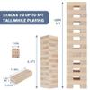 Megwoz Giant Tumble Tower Game - 57 Blocks New Zealand Pine Wooden Stacking Blocks for Kids & Adults, Up to 5FT Tall Indoor/Outdoor Family Games, Birthday Party Games Unique Gifts for for All Ages view 4