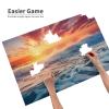 Jigsaw Puzzles 1000 Pieces for Adults and Families Sunset On The Ocean Wave Formation Wooden DIY Educational Toys Gift for Home 29.5 x 19.6 in view 3