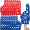 Sinmoe 48 Pieces Mini Foam Fingers, We're #1 Sport Fan Foam Finger Basketball Baseball Football Soccer Team Cheerleader Gifts for Sporting Events Games Birthday Supplies(Red, Blue) view 1