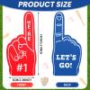 Sinmoe 48 Pieces Mini Foam Fingers, We're #1 Sport Fan Foam Finger Basketball Baseball Football Soccer Team Cheerleader Gifts for Sporting Events Games Birthday Supplies(Red, Blue) view 2