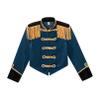 Moily Kids Girls Circus Ringmaster Costume Long Sleeve Fringe Tassel Epaulet Jacket Drummer Cosplay Performance Peacock Blue 8 Years view 3