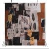 CORFOTO 7x5ft Fabric Spy Theme Backdrop Spy Detective Game Supplies Birthday Party Decorations Fingerprint Clues Evidence Decor Crime Scene Background Photo Booth Studio Props view 2