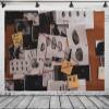 CORFOTO 7x5ft Fabric Spy Theme Backdrop Spy Detective Game Supplies Birthday Party Decorations Fingerprint Clues Evidence Decor Crime Scene Background Photo Booth Studio Props view 4