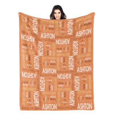Dr.TOUGH Personalized Blankets for Kids with Name Personalized Baby Blanket with Name Custom Blankets for Kids Adults Baby Christmas Birthday Valentines Day Gifts