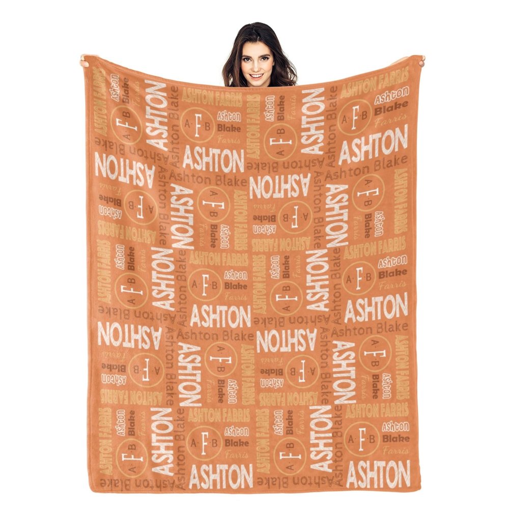 Dr.TOUGH Personalized Blankets for Kids with Name Personalized Baby Blanket with Name Custom Blankets for Kids Adults Baby Christmas Birthday Valentines Day Gifts