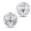 2 PCS Food Dice Game Valentines Gifts for Him Her Valentines Gifts for Girlfriend Boyfriend Wife Husband Food Decision Dice for Couple Mom Dad Son Daughter Steel Anniversary Date Night Game Christmas view 1