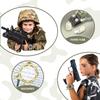 Walkie Talkie for Kids,Rechargeable Spy Walkie Talkies Watch Army Toys Gifts for Children,Two-Way Radio Walky Talky Watches with Flashlight Children Outdoor Game Interphone Toy Game(2 Pack) view 3