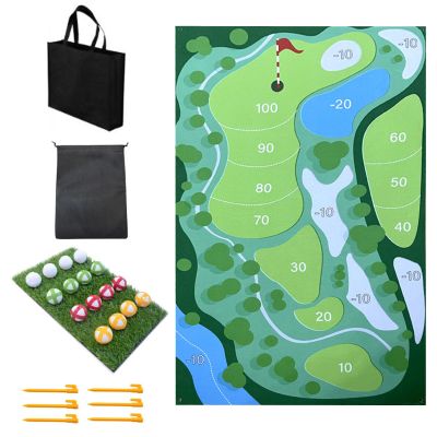 26PCS Golf Game Set - Golf Hitting Mats & Royale Golf Set & Golf Practice Mats for Adults Family Kids Outdoor Play