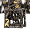 ARUOHHA Hollow DND Dice Set Black Gold 5-Headed Dragons D and D Dice with Gift Box, RPG Role Playing Games 7PCS Metal Dungeons Polyhedral Dice Set D20 D12 D6 view 1