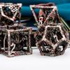 ARUOHHA Hollow DND Dice Set Blood Spatter 5-Headed Dragons D and D Dice with Gift Box, Role Playing Games 7PCS RPG Metal Dungeons Polyhedral Dice D20 D12 D10 D8 D6 D4 view 4