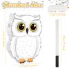 Aoriher Owl Piata with Stick Blindfold Confetti 3D White Snowy Owl Piatas Set for Woodland Forest Wizard Animal Party Shower Game Birthday Party Decorations Supplies view 3