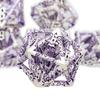 ARUOHHA Hollow DND Dice Set Silver Purple 5-Headed Dragons D and D Dice with Gift Box, Role Playing Games RPG 7PCS Dungeons Metal Polyhedral Dice D20 D12 D10 D8 D6 D4 view 3