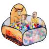 LOJETON Kids Ball Pit, Pop Up Children Play Tent, Toddler Ball Pool Baby Crawl Playpen with Basketball Hoop, Portable Toys for Girls Boys, 4 ft / 120 cm, Balls Not Included, Engineering Car view 1