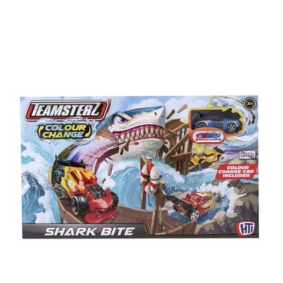 Grandi Giochi - Teamsterz - Shark Bite Race Track with Color Changing Car - GG00994