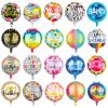 100 Pcs Happy Birthday Aluminum Foil Balloons for Birthday Party Decoration Supplies, 18 Inches Round Helium Floating Mylar Balloon (20 Patterns) view 1