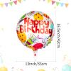 100 Pcs Happy Birthday Aluminum Foil Balloons for Birthday Party Decoration Supplies, 18 Inches Round Helium Floating Mylar Balloon (20 Patterns) view 2