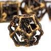 ARUOHHA Hollow DND Dice Set Antique Gold 5-Headed Dragons D and D Dice with Gift Box, Role Playing Games 7PCS RPG Metal Dungeons Polyhedral Dice D20 D12 D10 D8 D6 D4 view 2