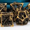 ARUOHHA Hollow DND Dice Set Antique Gold 5-Headed Dragons D and D Dice with Gift Box, Role Playing Games 7PCS RPG Metal Dungeons Polyhedral Dice D20 D12 D10 D8 D6 D4 view 4