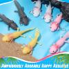 Shappy 24 Pcs Valentines Axolotl Party Favors Mini Axolotl Animals Keychains Bulk Gifts Cute Soft Pink Miniature Animal Figurines for Valentine's Day Birthday Party Decorations Supplies view 3