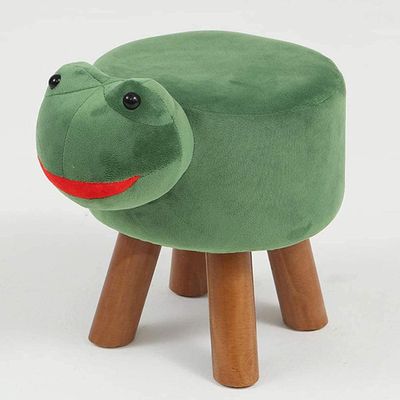 BABYCE Ottoman Stool Animal Shaped Ottoman,upholstered Tray Ride-on Footrest Stool Solid Wood Padded Seat Bench Storage Footstool