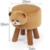 BABYCE Ottoman Stool Animal Shaped Ottoman,upholstered Tray Ride-on Footrest Stool Solid Wood Padded Seat Bench Storage Footstool view 2