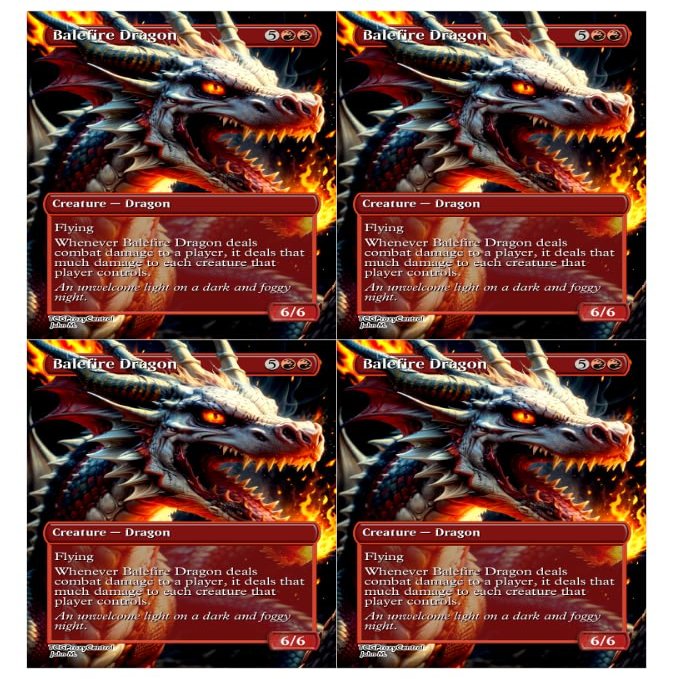 4x | Balefire Dragon | Anime | Full Art | Foil or Non-Foil (Non Foil)