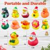 30Pcs Christmas Rubber Ducks,Mini Christmas Ducks Bath Toys Assorted Duckies (2") for Kids,Christmas Party Favors,Christmas Stocking Stuffers,Xmas Gifts view 2