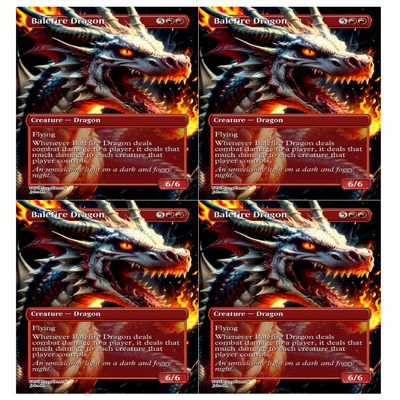 4x | Balefire Dragon | Anime | Full Art | Foil or Non-Foil (Foil)