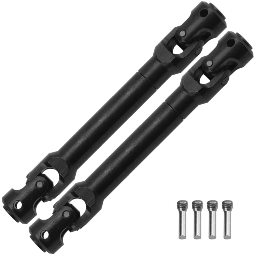 2Pcs Vgoohobby Universal Drive Shaft RC Crawler Driveshaft Compatible with Traxxas TRX4 Axial SCX10 AXI03007 Redcat Gen7 RC4WD D90 TF2 1/10 RC Crawler Car (Black,94-119mm)