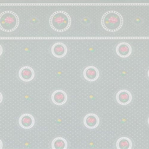 Melody Jane Dolls House Wallpaper Cameo Reverse Blue Miniature Print Wallcoverings 3 Sheets