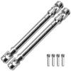 2Pcs Vgoohobby Universal Drive Shaft RC Crawler Driveshaft Compatible with Traxxas TRX4 Axial SCX10 AXI03007 Redcat Gen7 RC4WD D90 TF2 1/10 RC Crawler Car (Silver,119-159mm) view 1