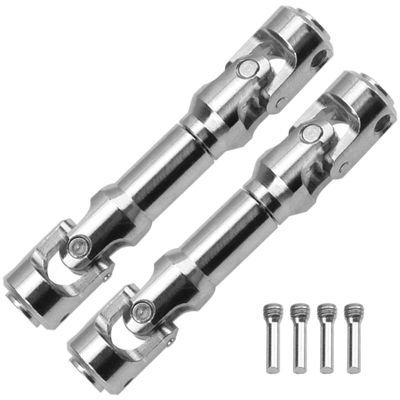 2Pcs Vgoohobby Universal Drive Shaft RC Crawler Driveshaft Compatible with Traxxas TRX4 Axial SCX10 AXI03007 Redcat Gen7 RC4WD D90 TF2 1/10 RC Crawler Car (Silver,68-86mm)