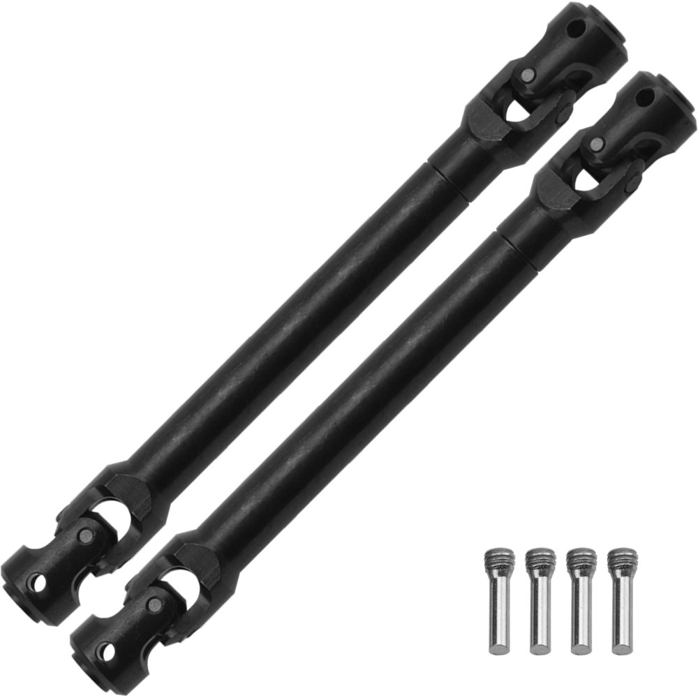 2Pcs Vgoohobby Universal Drive Shaft RC Crawler Driveshaft Compatible with Traxxas TRX4 Axial SCX10 AXI03007 Redcat Gen7 RC4WD D90 TF2 1/10 RC Crawler Car (Black,119-159mm)