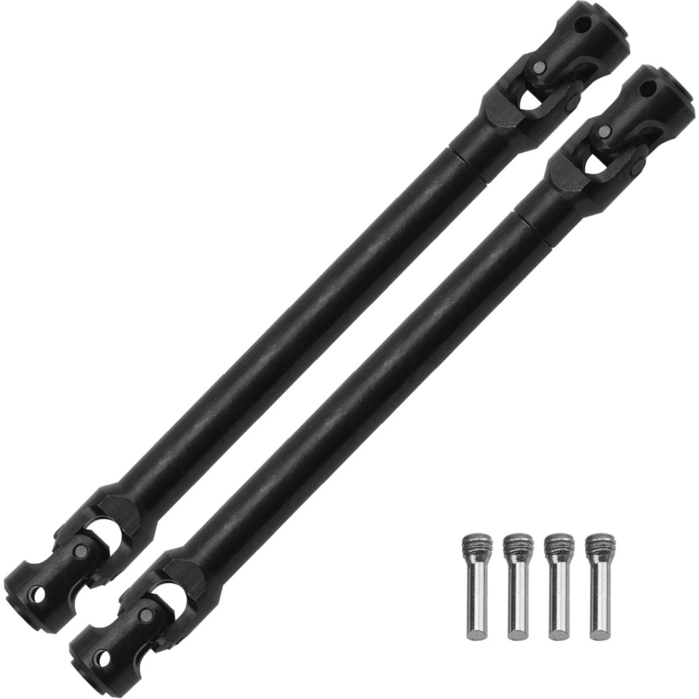 2Pcs Vgoohobby Universal Drive Shaft RC Crawler Driveshaft Compatible with Traxxas TRX4 Axial SCX10 AXI03007 Redcat Gen7 RC4WD D90 TF2 1/10 RC Crawler Car (Black,129-179mm)