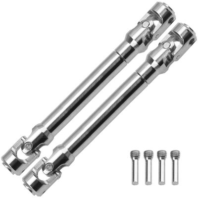 2Pcs Vgoohobby Universal Drive Shaft RC Crawler Driveshaft Compatible with Traxxas TRX4 Axial SCX10 AXI03007 Redcat Gen7 RC4WD D90 TF2 1/10 RC Crawler Car (Silver,104-139mm)