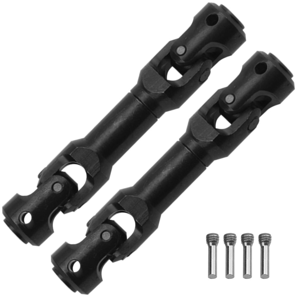 2Pcs Vgoohobby Universal Drive Shaft RC Crawler Driveshaft Compatible with Traxxas TRX4 Axial SCX10 AXI03007 Redcat Gen7 RC4WD D90 TF2 1/10 RC Crawler Car (Black,68-86mm)