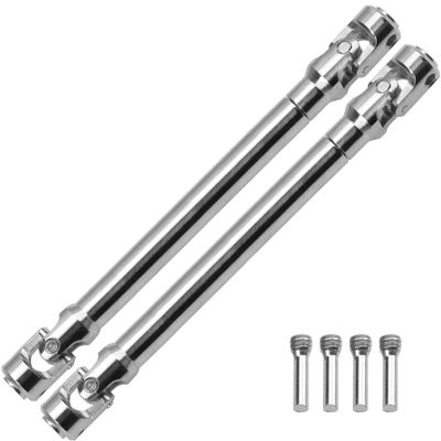 2Pcs Vgoohobby Universal Drive Shaft RC Crawler Driveshaft Compatible with Traxxas TRX4 Axial SCX10 AXI03007 Redcat Gen7 RC4WD D90 TF2 1/10 RC Crawler Car (Silver,129-179mm)