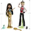 Monster High Booriginal Creeproduction Dolls 2-Pack, Cleo De Nile & Deuce Gorgon Collectible Reproductions with Doll Stands, Diaries & Pets view 2